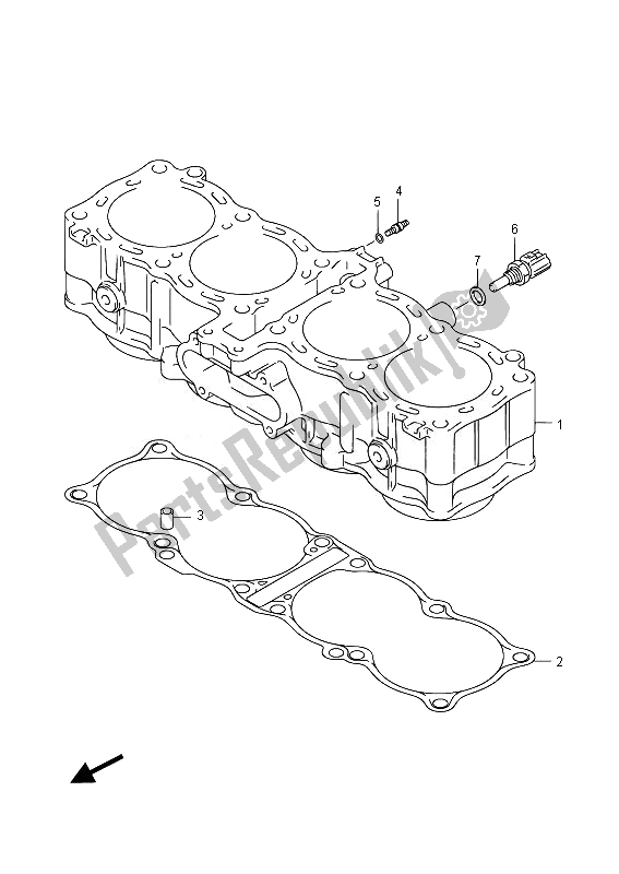 Alle onderdelen voor de Cilinder van de Suzuki GSX 1250 FA 2014