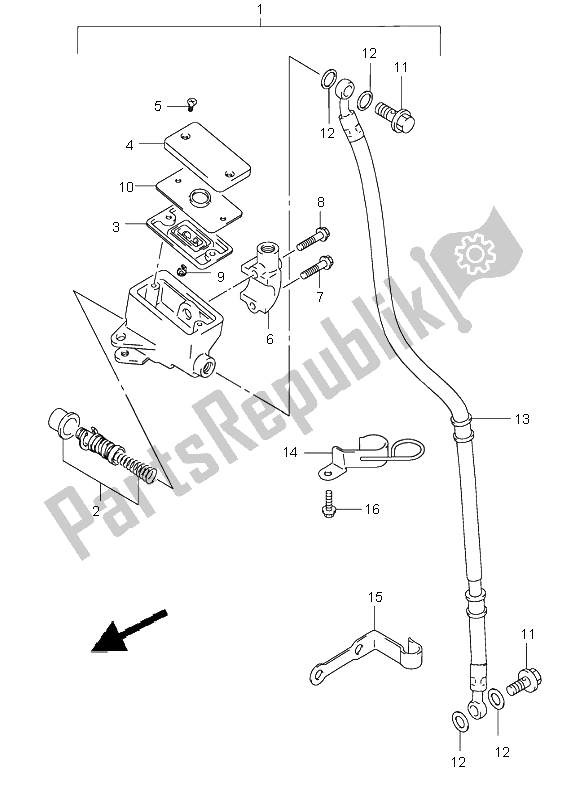 Wszystkie części do Przedni Cylinder G?ówny Suzuki GZ 250 Marauder 2003