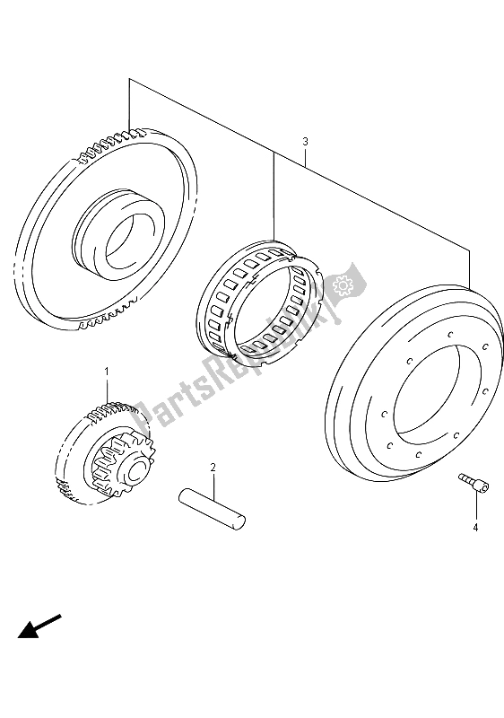 Tutte le parti per il Frizione Di Avviamento del Suzuki SV 650S 2015