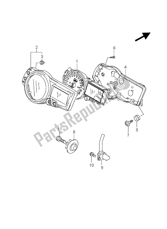 Tutte le parti per il Tachimetro del Suzuki GSX R 600X 2005