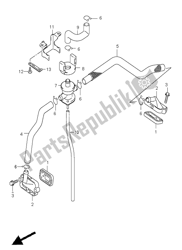 Todas las partes para 2do Aire de Suzuki DL 1000 V Strom 2003