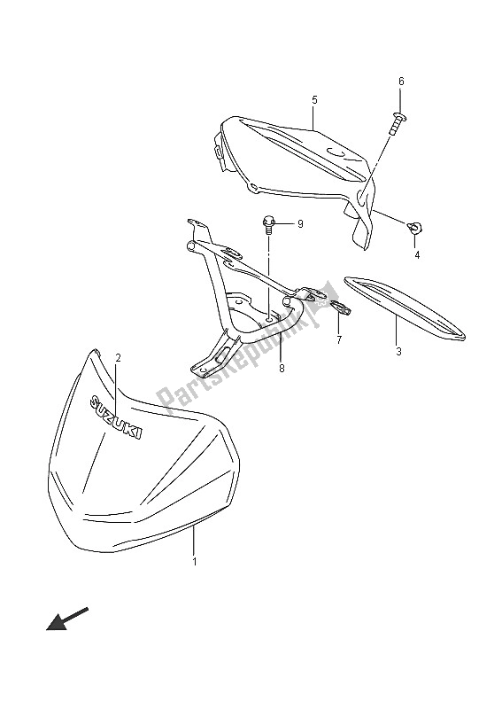 All parts for the Handle Cover (lt-a750xz) of the Suzuki LT A 750 XZ Kingquad AXI 4X4 2016