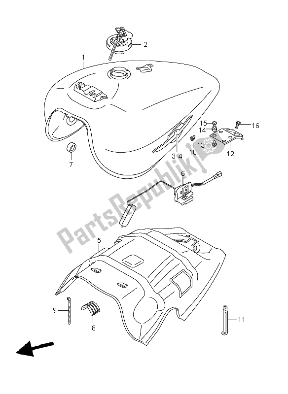 Toutes les pièces pour le Réservoir De Carburant (vzr1800z-zu2) du Suzuki VZR 1800 RZ M Intruder 2007