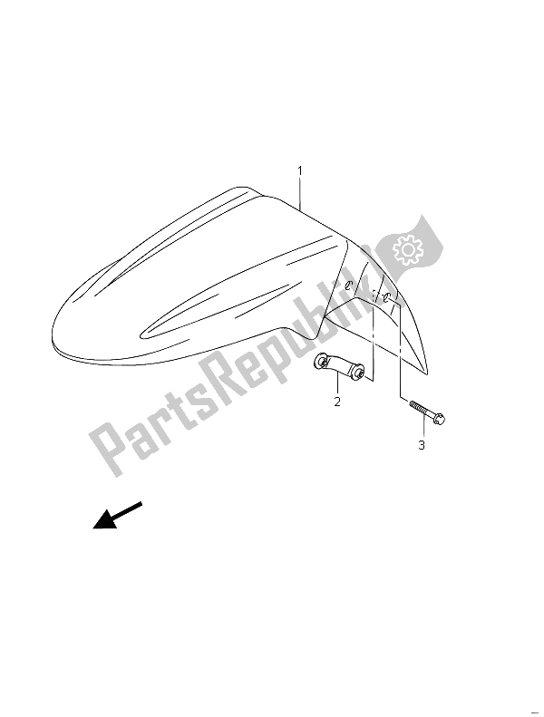 All parts for the Front Fender (gsf650su) of the Suzuki GSF 650 Sasa Bandit 2011