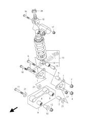 alavanca de almofada traseira (gsx-r750uf e21)