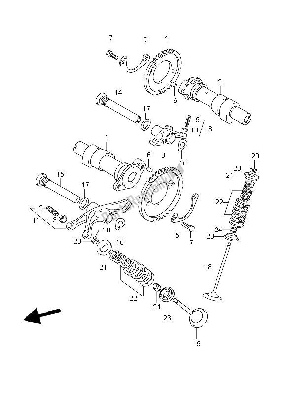 Tutte le parti per il Albero A Camme E Valvola del Suzuki C 800 VL 2009