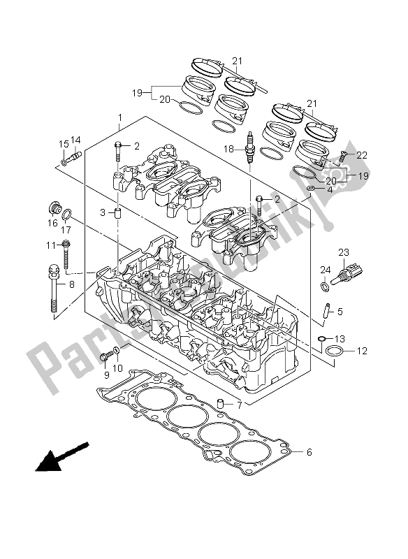 Todas las partes para Cabeza De Cilindro de Suzuki GSX R 750 2009