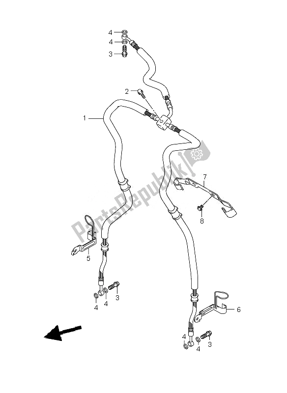 Alle onderdelen voor de Voorremslang van de Suzuki VZR 1800 Rnzr M Intruder 2010