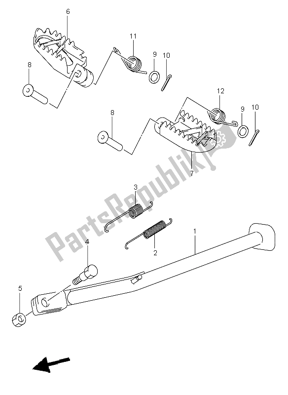 Toutes les pièces pour le Supporter du Suzuki DR Z 400E 2000