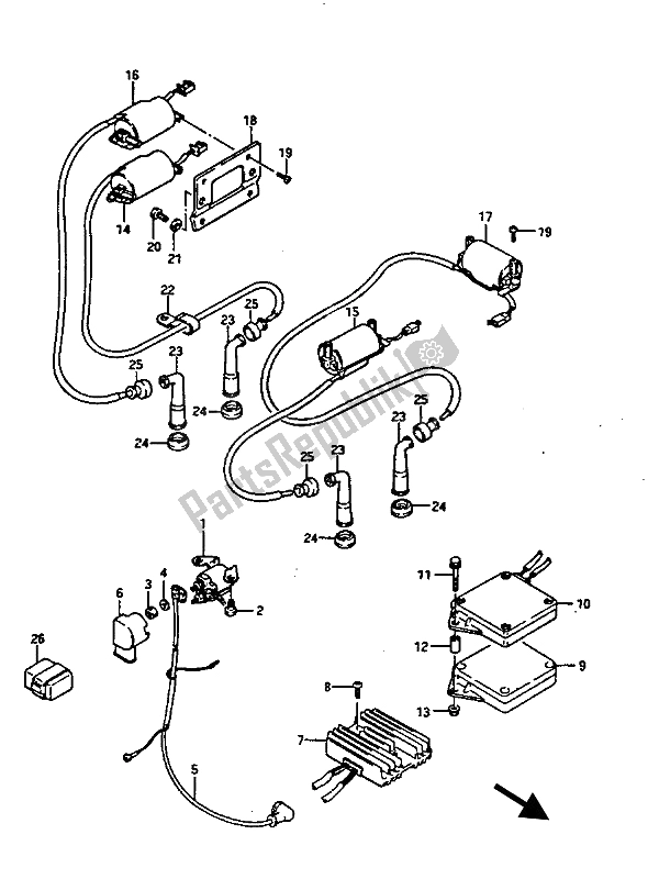 Todas las partes para Eléctrico de Suzuki GV 1400 GD 1988