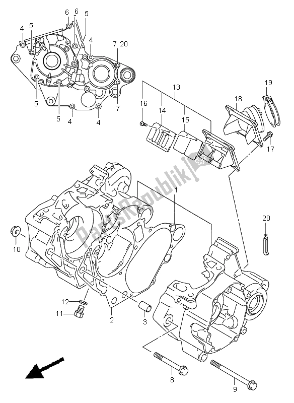 Toutes les pièces pour le Carter du Suzuki RM 125 2005