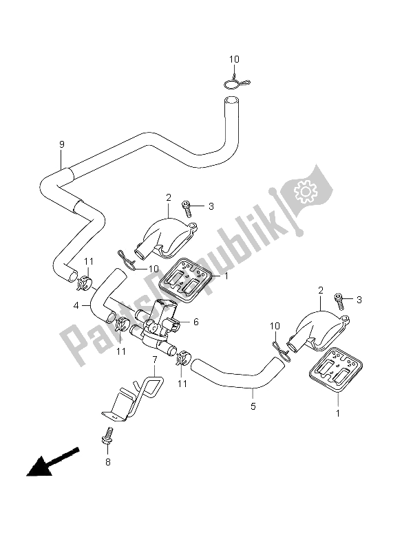 All parts for the 2nd Air of the Suzuki GSX 1300 BKA B King 2009