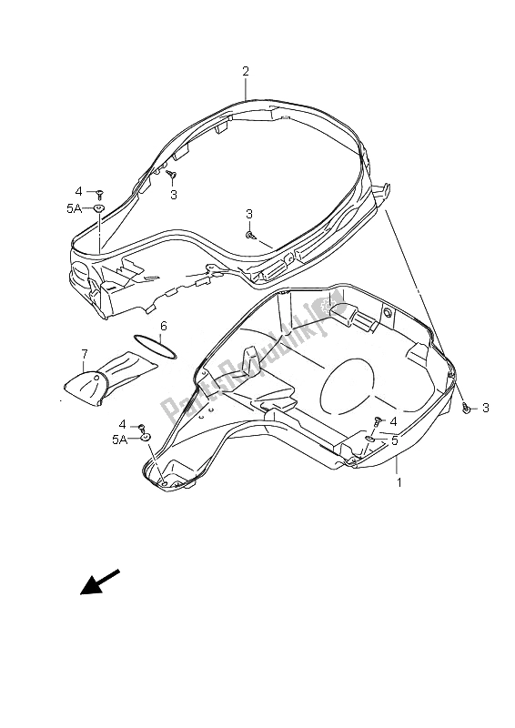 Tutte le parti per il Scatola Del Casco del Suzuki UH 125 Burgman 2007