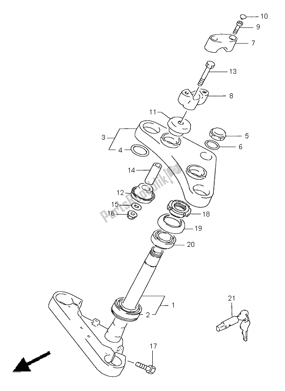 Toutes les pièces pour le Potence De Direction du Suzuki LS 650 Savage 1997