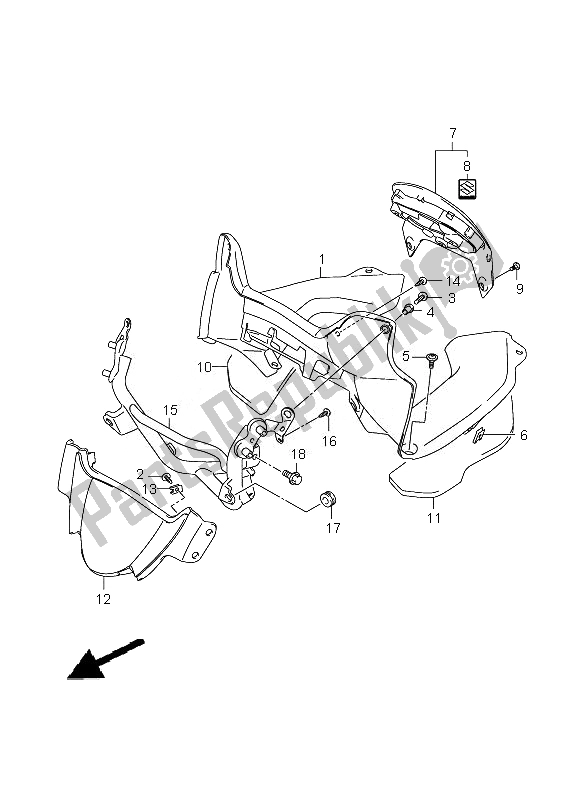 Tutte le parti per il Pannello Del Misuratore del Suzuki GSX 650 FA 2010