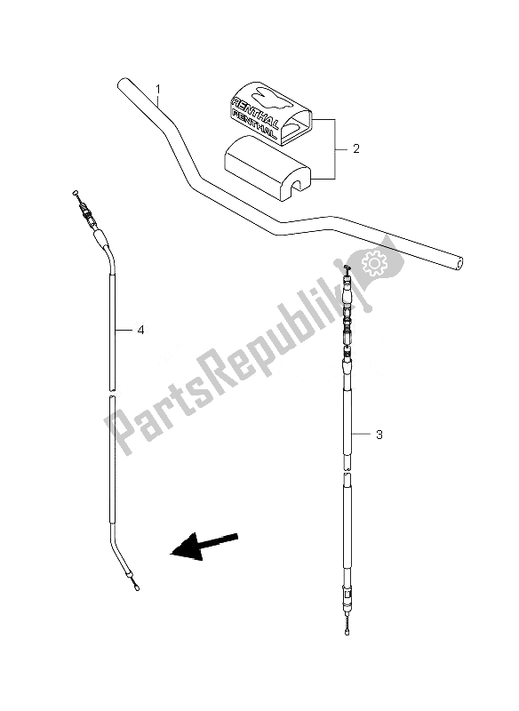 Tutte le parti per il Manubrio del Suzuki RM 125 2007