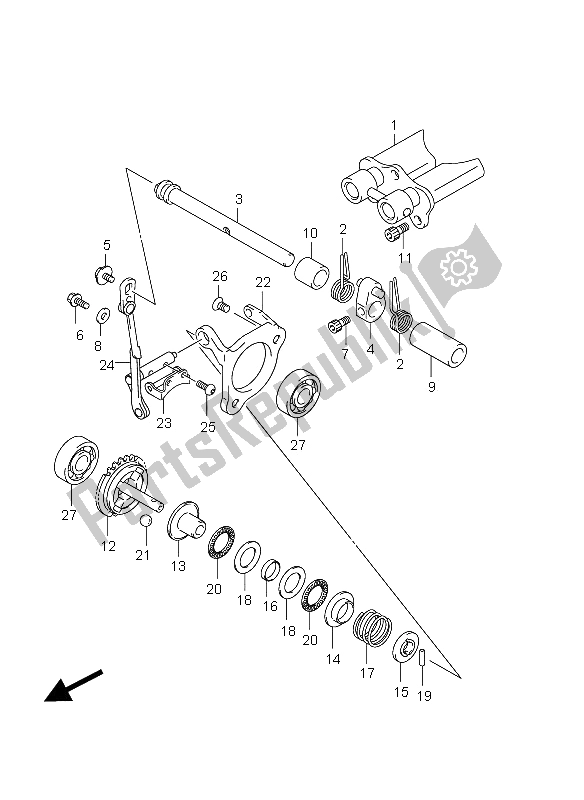 All parts for the Exhaust Valve of the Suzuki RM 85 SW LW 2012