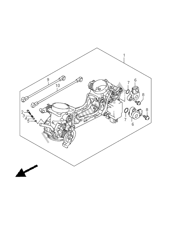 Tutte le parti per il Corpo Farfallato del Suzuki DL 650A V Strom 2010