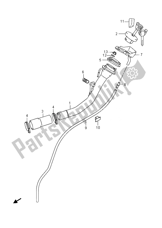 All parts for the Fuel Inlet of the Suzuki AN 650Z Burgman Executive 2014