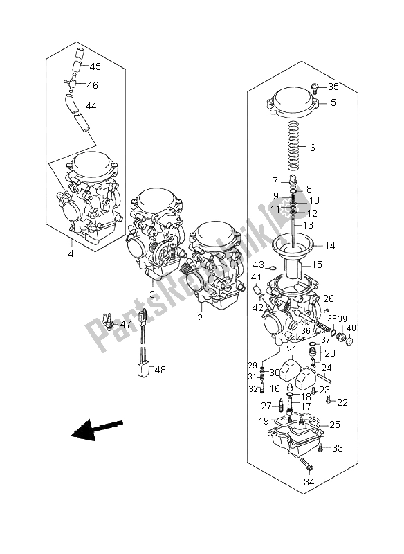 Tutte le parti per il Carburatore del Suzuki GSF 1200 Nszsz Bandit 2005