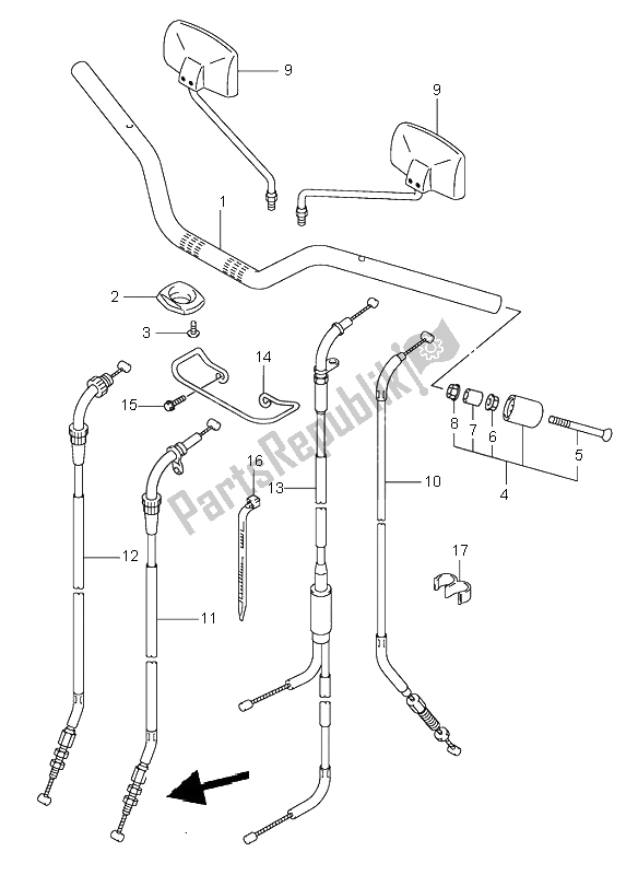 Todas las partes para Manillar (sv650) de Suzuki SV 650 NS 2001