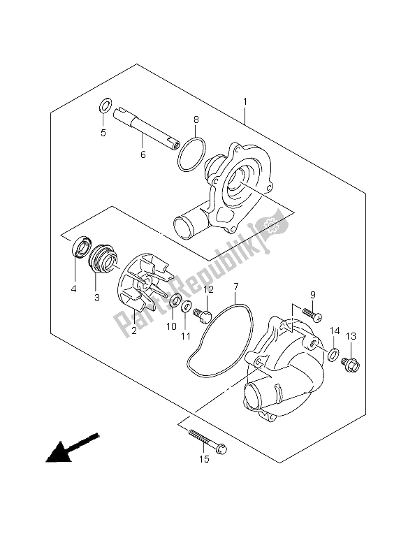 Todas las partes para Bomba De Agua de Suzuki GSX R 600 2008