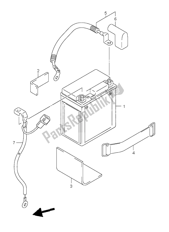 Toutes les pièces pour le Batterie du Suzuki VL 250 Intruder 2000