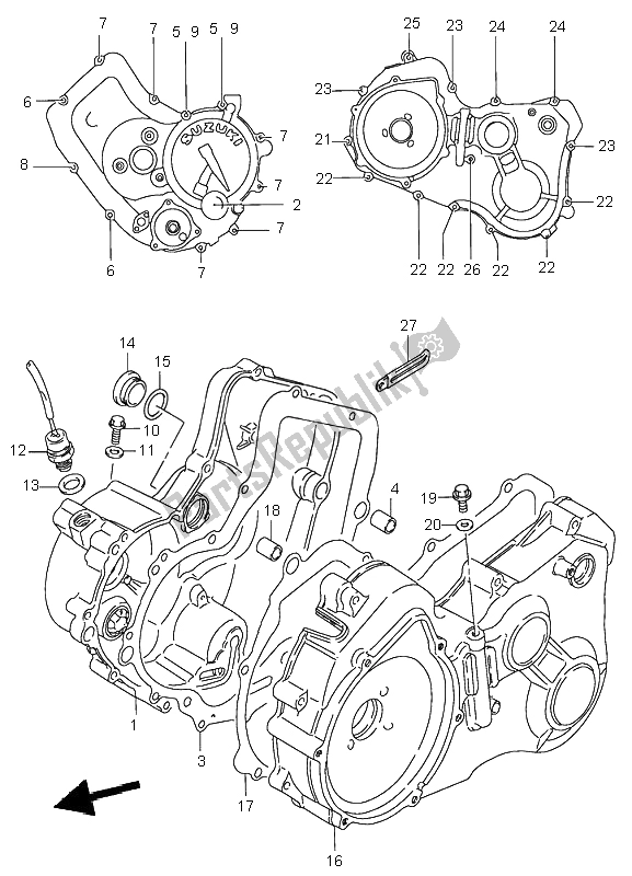 Toutes les pièces pour le Couvercle De Carter du Suzuki LT F 300F Kingquad 4X4 2000