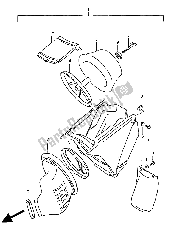 Tutte le parti per il Filtro Dell'aria del Suzuki RM 250 1999