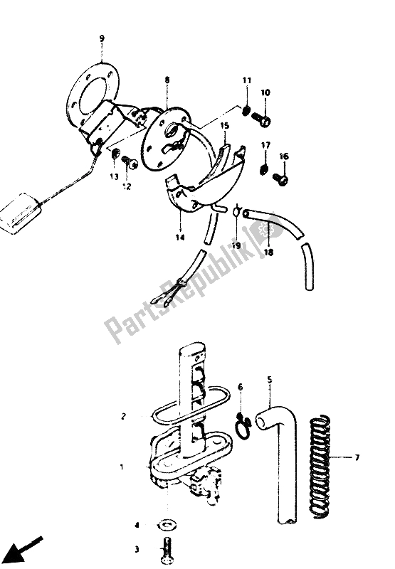 Todas las partes para Grifo De Combustible de Suzuki GS 1100G 1985