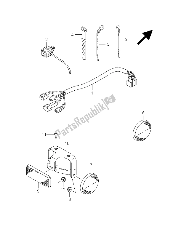 Tutte le parti per il Cablaggio Elettrico del Suzuki DR Z 125 SW LW 2008