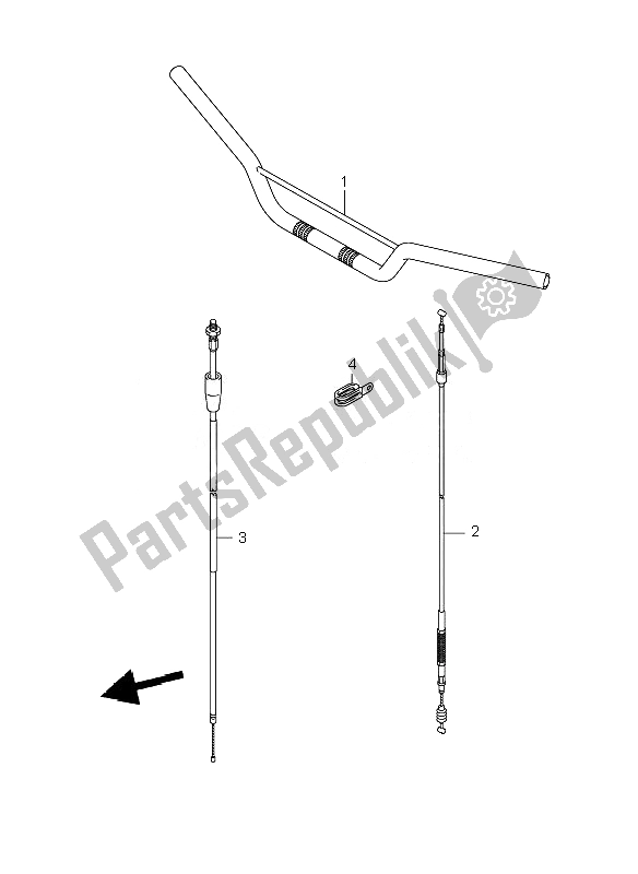 All parts for the Handlebar of the Suzuki RM 85 SW LW 2010