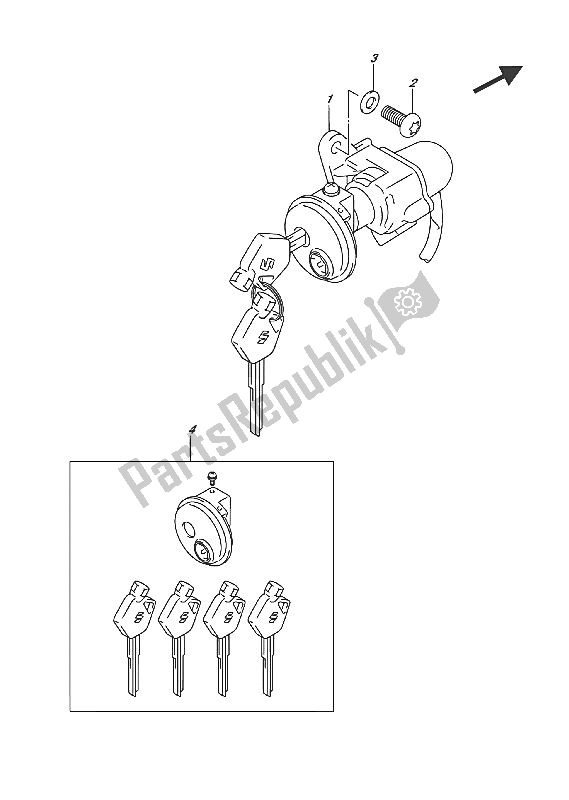 Todas las partes para Conjunto De Cerradura (e2) de Suzuki Address 110 2016
