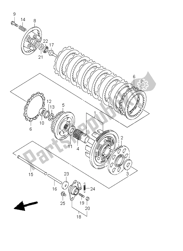 Toutes les pièces pour le Embrayage du Suzuki GSF 600 NS Bandit 2000