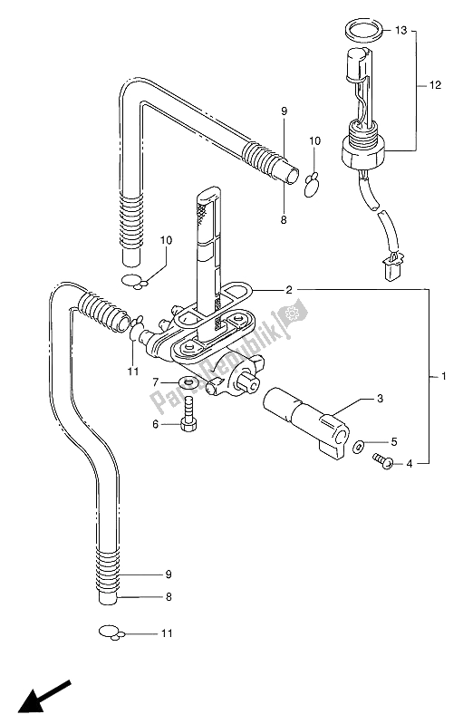 Tutte le parti per il Rubinetto Del Carburante del Suzuki GSX R 1100W 1993