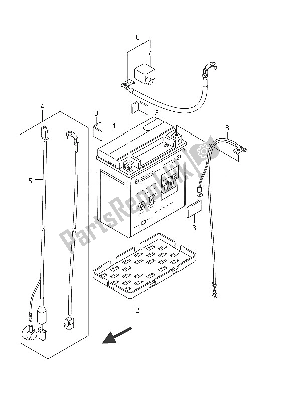 Todas las partes para Batería de Suzuki C 1800R VLR 1800 Intruder 2011