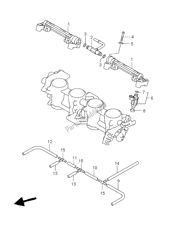 Toutes les pièces pour le Tuyau Et Joint De Corps De Papillon du Suzuki GSR 600 2006