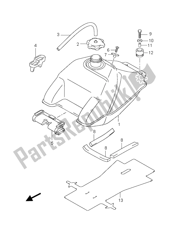 Tutte le parti per il Serbatoio Di Carburante del Suzuki LT Z 90 4T Quadsport 2008