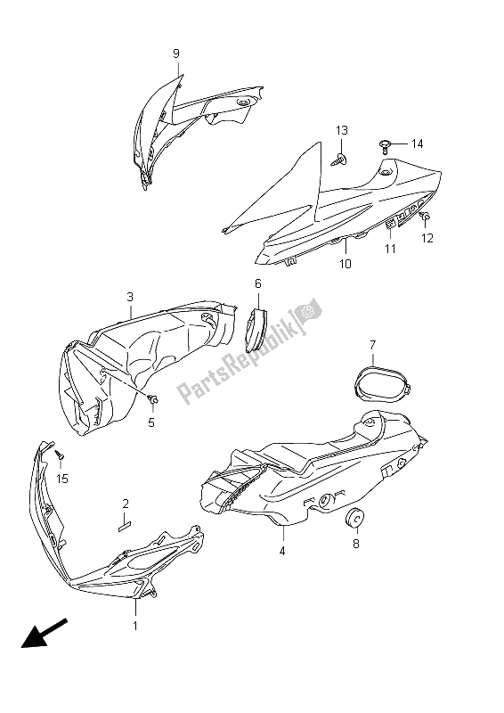 All parts for the Air Intake Pipe (gsx-r600ue E21) of the Suzuki GSX R 600 2012