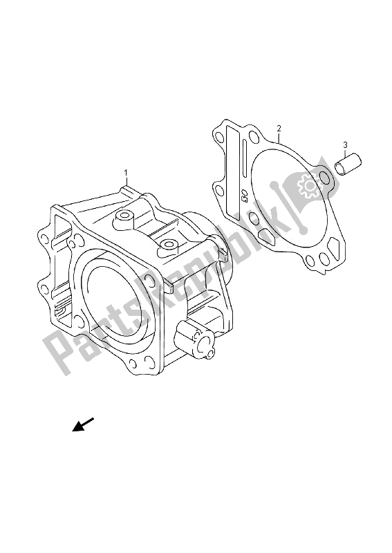 Alle onderdelen voor de Cilinder van de Suzuki Burgman AN 400 AZA 2014