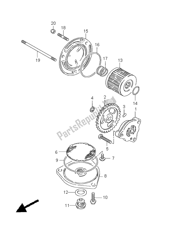 Toutes les pièces pour le La Pompe à Huile du Suzuki GN 125E 1997