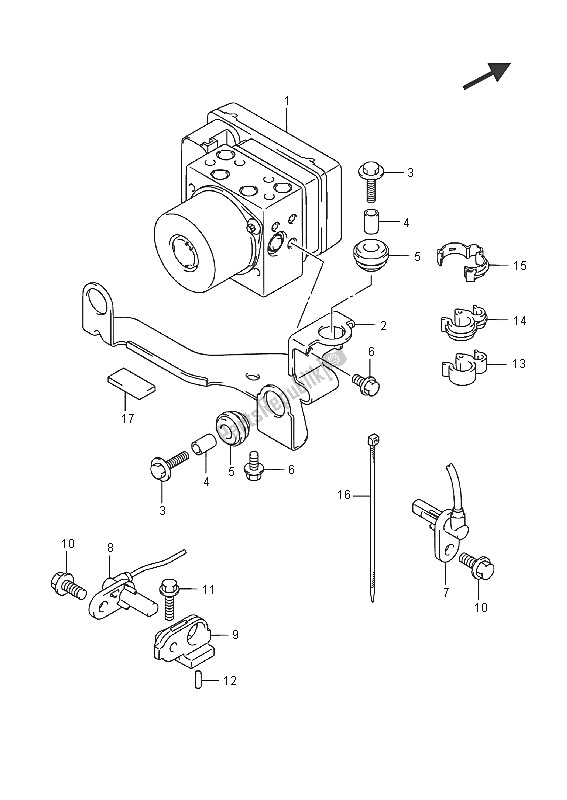 All parts for the Hydraulic Unit of the Suzuki AN 650Z Burgman Executive 2016