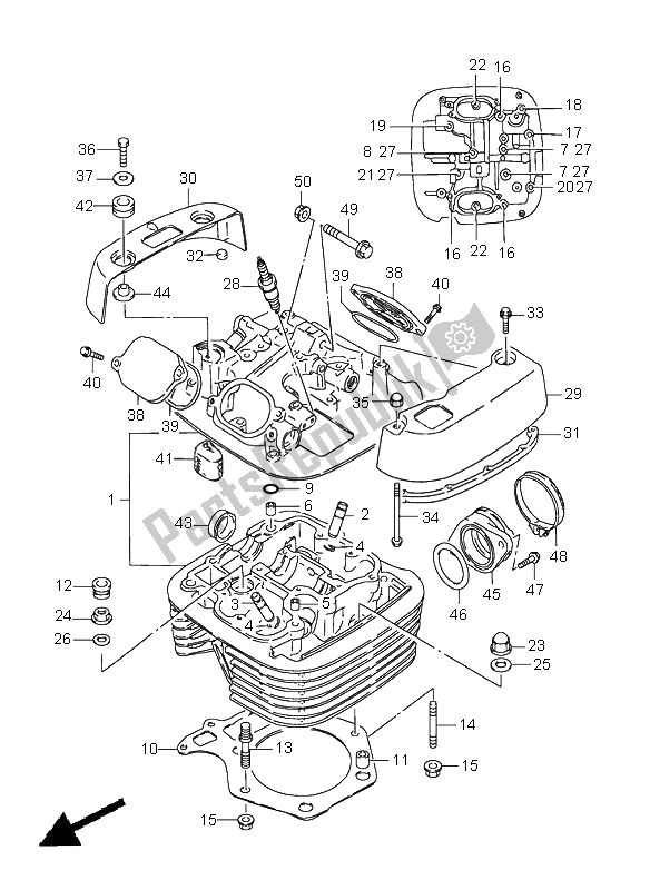 Todas las partes para Cabeza De Cilindro de Suzuki LS 650 Savage 2000
