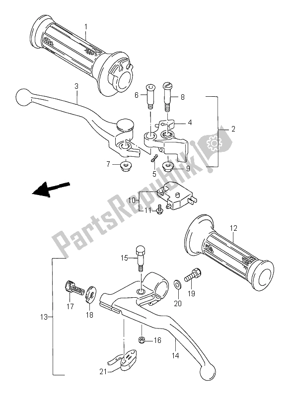 Todas las partes para Palanca De La Manija de Suzuki GSX 750F 1995