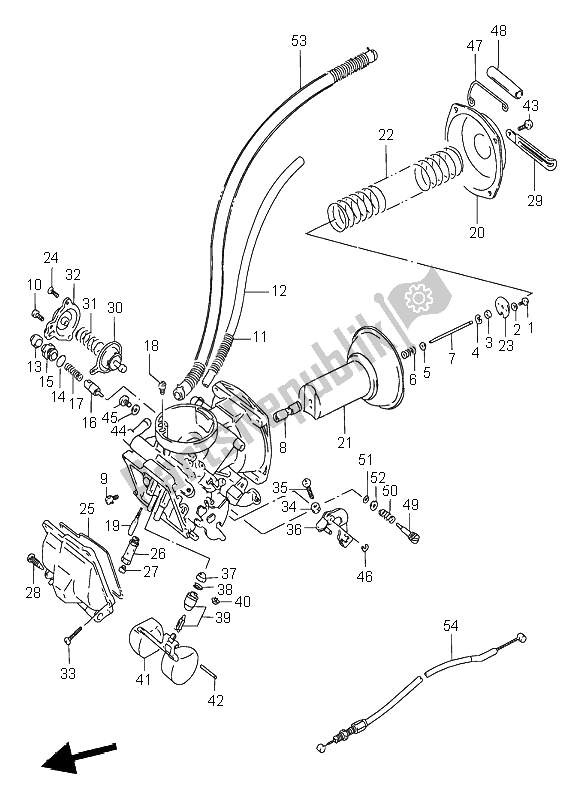 Toutes les pièces pour le Carburateur (avant) du Suzuki VS 800 Intruder 1997