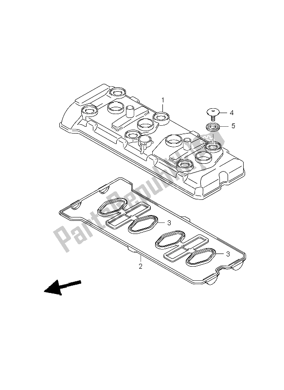 Toutes les pièces pour le Le Couvre-culasse du Suzuki GSX R 600 2006