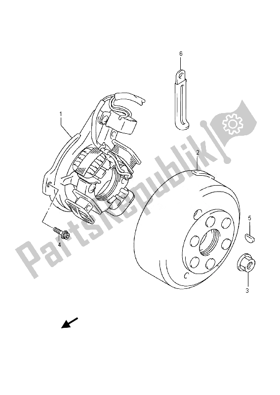 Wszystkie części do Magneto Suzuki DR Z 125 SW LW 2014