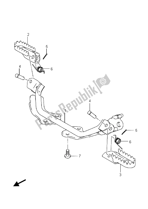 Todas as partes de Apoio Para Os Pés do Suzuki DR Z 70 2015