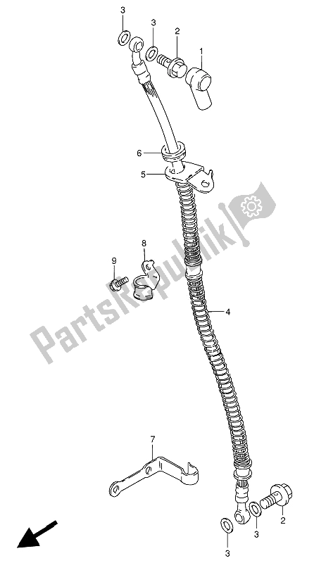 Tutte le parti per il Tubo Freno Anteriore del Suzuki GN 250 1992