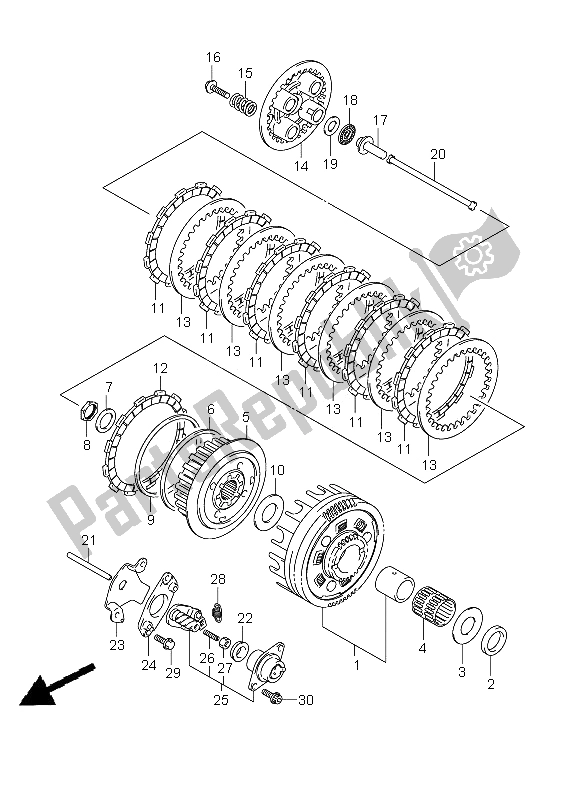 All parts for the Clutch of the Suzuki VZ 800 Marauder 2005